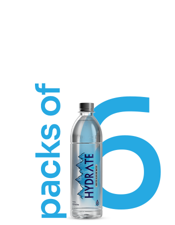 Pack of 6 Hydrate 500 ML Bottles
